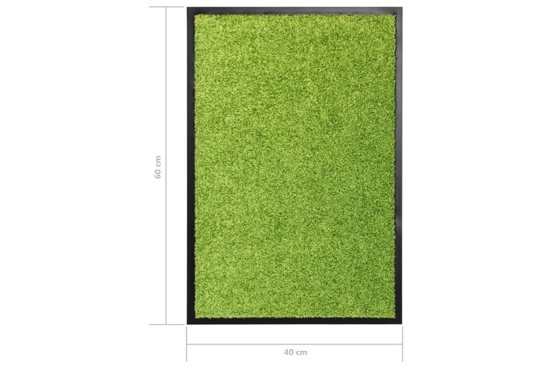 Dørmatte vaskbar grønn 40x60 cm - grønn - Dørmatte og entrématte