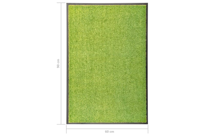 Dørmatte vaskbar grønn 60x90 cm - grønn - Dørmatte og entrématte
