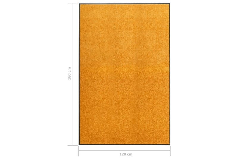 Dørmatte vaskbar oransje 120x180 cm - Oransj - Dørmatte og entrématte