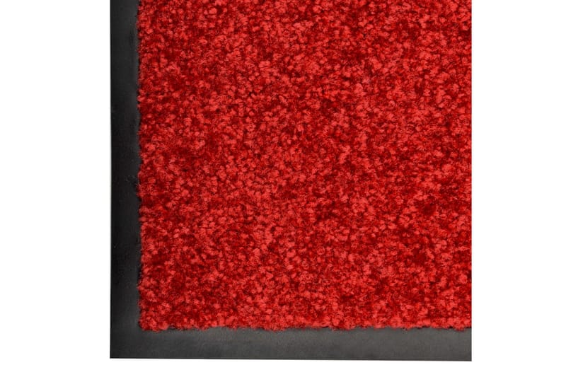 Dørmatte vaskbar rød 60x90 cm - Rød - Dørmatte og entrématte