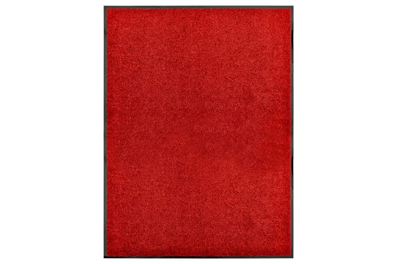 Dørmatte vaskbar rød 90x120 cm - Rød - Dørmatte og entrématte
