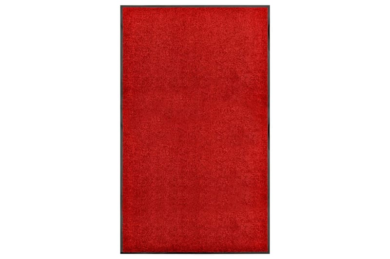Dørmatte vaskbar rød 90x150 cm - Rød - Dørmatte og entrématte