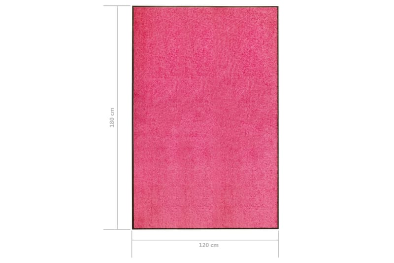 Dørmatte vaskbar rosa 120x180 cm - Rosa - Dørmatte og entrématte