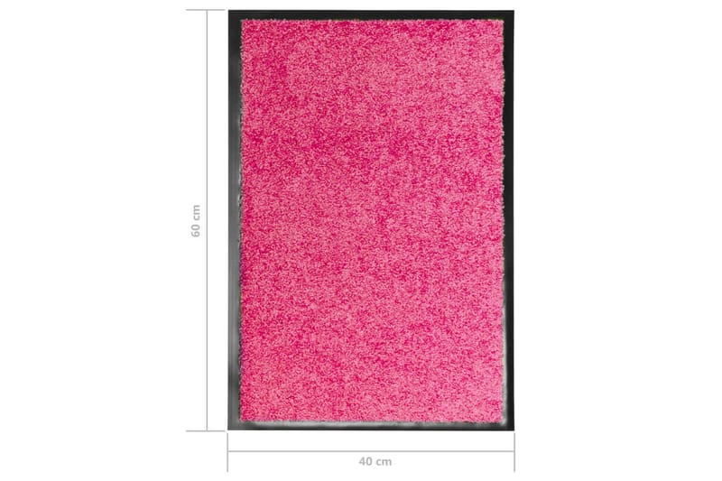 Dørmatte vaskbar rosa 40x60 cm - Rosa - Dørmatte og entrématte