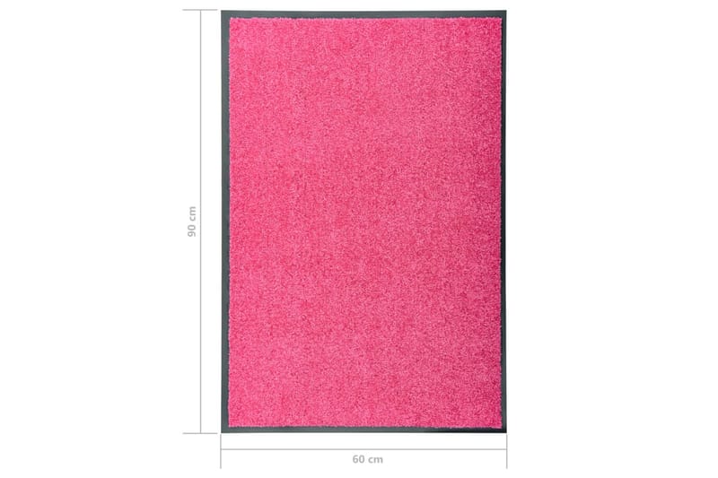 Dørmatte vaskbar rosa 60x90 cm - Rosa - Dørmatte og entrématte