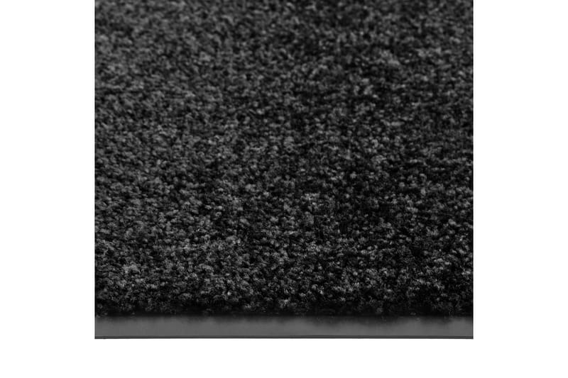 Dørmatte vaskbar svart 120x180 cm - Svart - Dørmatte og entrématte