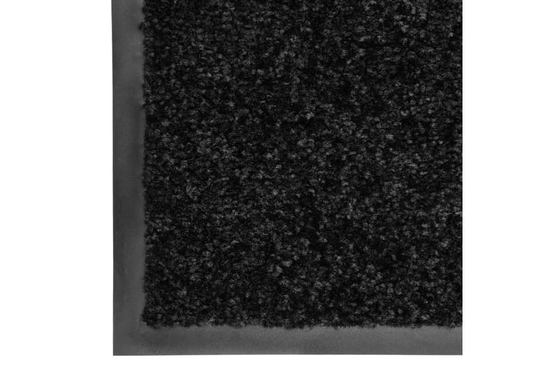 Dørmatte vaskbar svart 120x180 cm - Svart - Dørmatte og entrématte