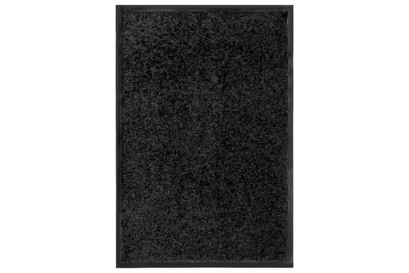Dørmatte vaskbar svart 40x60 cm - Svart - Dørmatte og entrématte