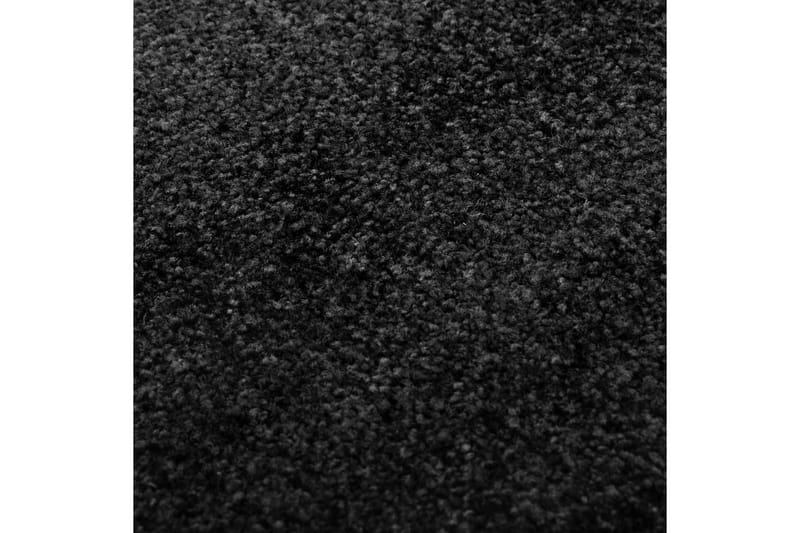 Dørmatte vaskbar svart 60x90 cm - Svart - Dørmatte og entrématte