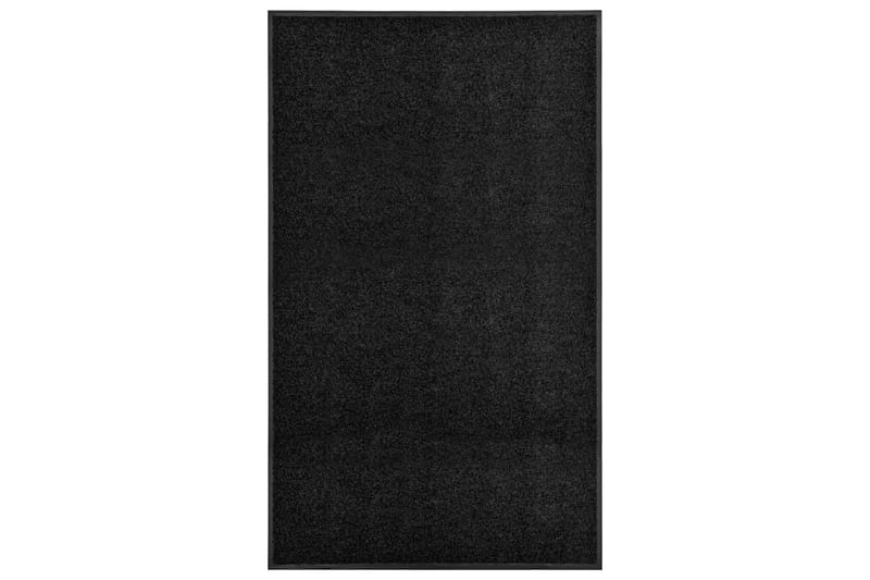 Dørmatte vaskbar svart 90x150 cm - Svart - Dørmatte og entrématte