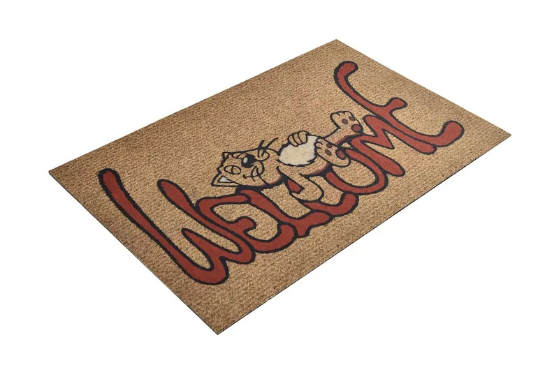 Dørmatte Welcome Cat - Flerfarget - Tekstiler & tepper - Teppe & matte - Utendørs tepper - Dørmatte og entrématte