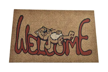 Dørmatte Welcome Cat - Flerfarget - Tekstiler & tepper - Teppe & matte - Utendørs tepper - Dørmatte og entrématte