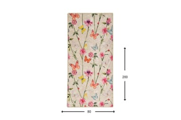 Hall Matte Butterfly (80 x 200) - Flerfarget/Fløyel - Tekstiler & tepper - Teppe & matte - Utendørs tepper - Dørmatte og entrématte