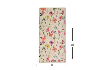 Hall Matte Butterfly (80 x 200) - Flerfarget/Fløyel - Tekstiler & tepper - Teppe & matte - Utendørs tepper - Dørmatte og entrématte