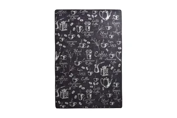 Hall Matte Cappuccino - Svart (60 x 140) - Svart / Fløyel - Tekstiler & tepper - Teppe & matte - Utendørs tepper - Dørmatte og entrématte