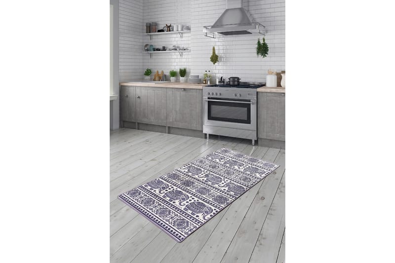 Hall Matte Elefant (80 x 200) - Flerfarget/Fløyel - Tekstiler & tepper - Teppe & matte - Utendørs tepper - Dørmatte og entrématte