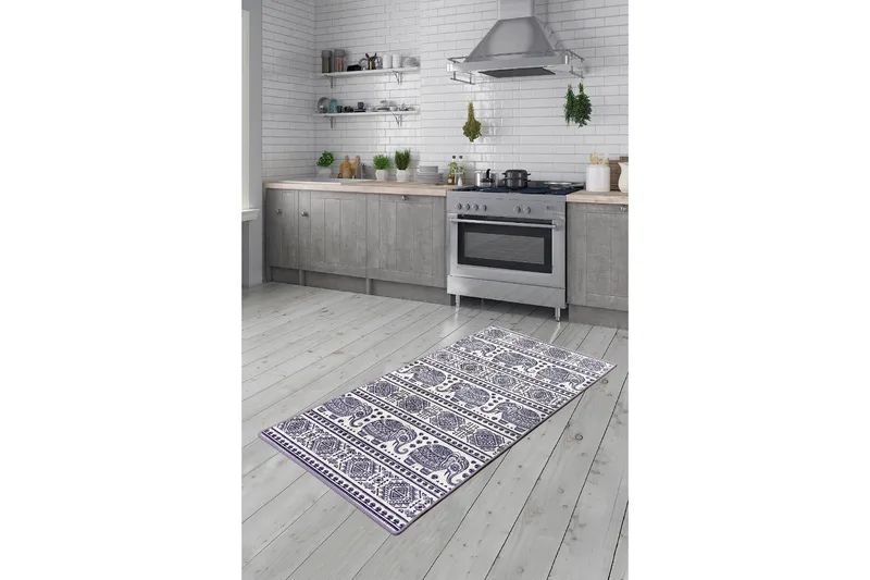 Hall Matte Elefant (80 x 200) - Flerfarget/Fløyel - Tekstiler & tepper - Teppe & matte - Utendørs tepper - Dørmatte og entrématte
