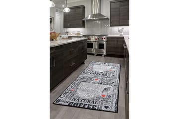 Hall Matte Fincan - Grå (60 x 140) - Grå / Fløyel - Tekstiler & tepper - Teppe & matte - Utendørs tepper - Dørmatte og entrématte