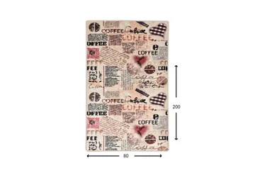 Hall Matte Kaffe (80 x 200) - Flerfarget/Fløyel - Tekstiler & tepper - Teppe & matte - Utendørs tepper - Dørmatte og entrématte