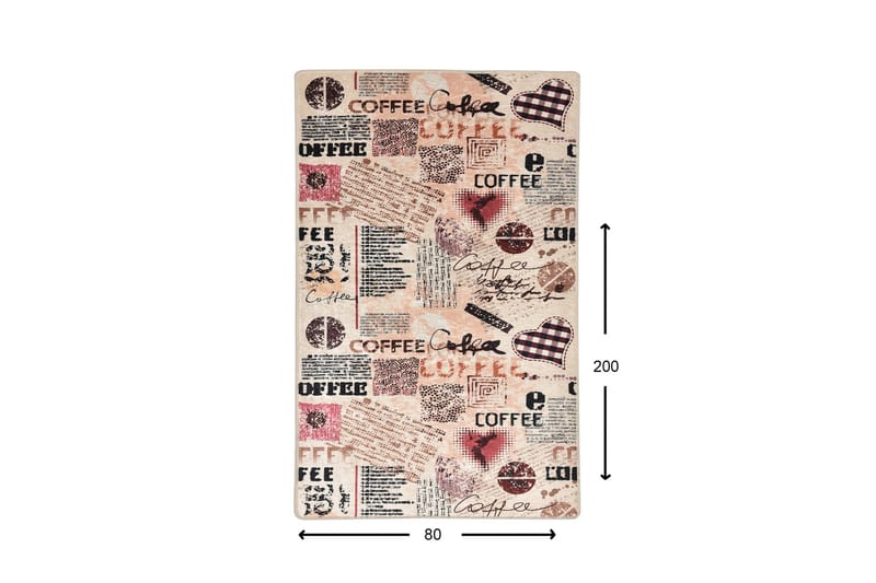 Hall Matte Kaffe (80 x 200) - Flerfarget/Fløyel - Tekstiler & tepper - Teppe & matte - Utendørs tepper - Dørmatte og entrématte