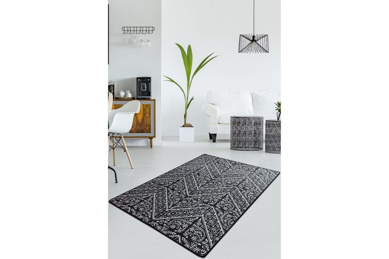 Hall Matte Maggie - Svart (60 x 140) - Svart / Fløyel - Tekstiler & tepper - Teppe & matte - Utendørs tepper - Dørmatte og entrématte