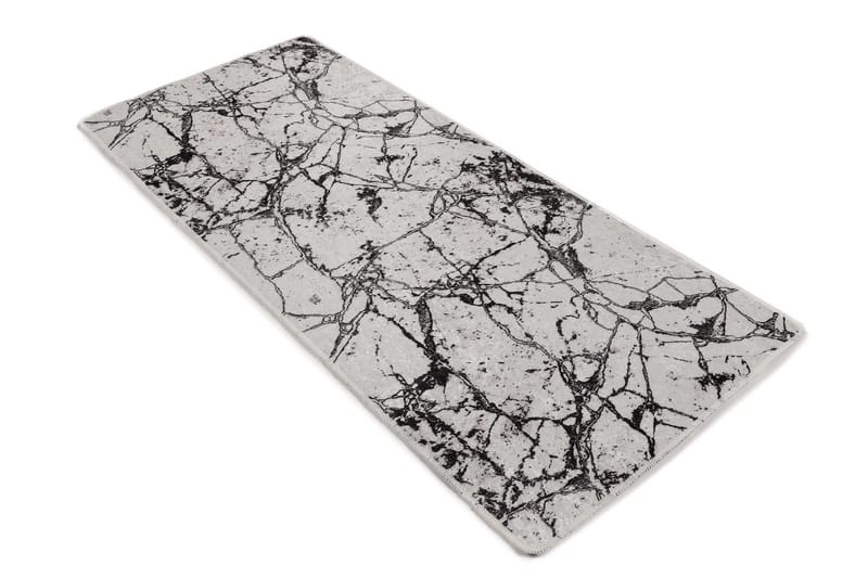 Hall Matte Marmor - Hvit - Hvit/Fløyel - Tekstiler & tepper - Teppe & matte - Utendørs tepper - Dørmatte og entrématte