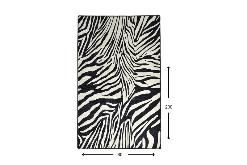 Hall Matte Zebra (80 x 200) - Flerfarget/Fløyel - Tekstiler & tepper - Teppe & matte - Utendørs tepper - Dørmatte og entrématte