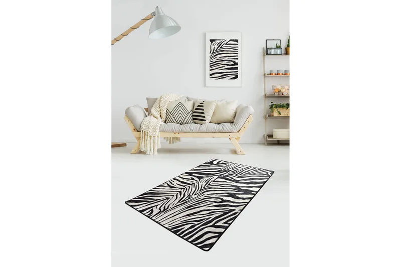 Hall Matte Zebra (80 x 200) - Flerfarget/Fløyel - Tekstiler & tepper - Teppe & matte - Utendørs tepper - Dørmatte og entrématte