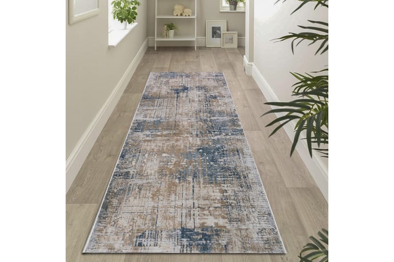 Inngangsmatte Battal 80x200 cm - Blå - Tekstiler & tepper - Teppe & matte - Utendørs tepper - Dørmatte og entrématte