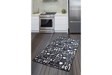 Inngangsmatte Calenta 80x200 cm - Svart / Fløyel - Tekstiler & tepper - Teppe & matte - Utendørs tepper - Dørmatte og entrématte