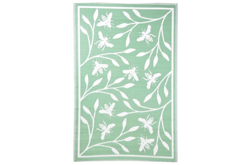 Esschert Design Utendørs teppe 182x122 cm biemønster - grønn - Utendørs tepper - Balkongmatte & terassmatte