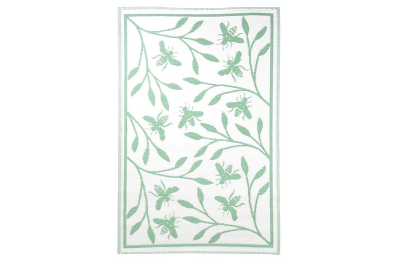 Esschert Design Utendørs teppe 182x122 cm biemønster - grønn - Utendørs tepper - Balkongmatte & terassmatte