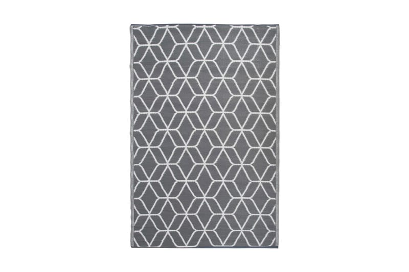 Esschert Design Uteteppe grafikk 180x121 cm grå og hvit - Utendørs tepper - Balkongmatte & terassmatte