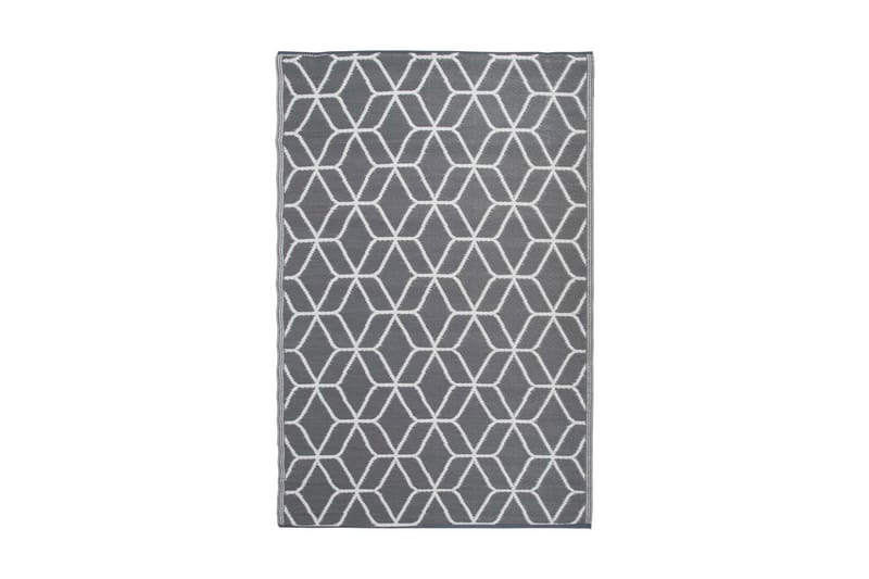 Esschert Design Uteteppe grafikk 180x121 cm grå og hvit - Utendørs tepper