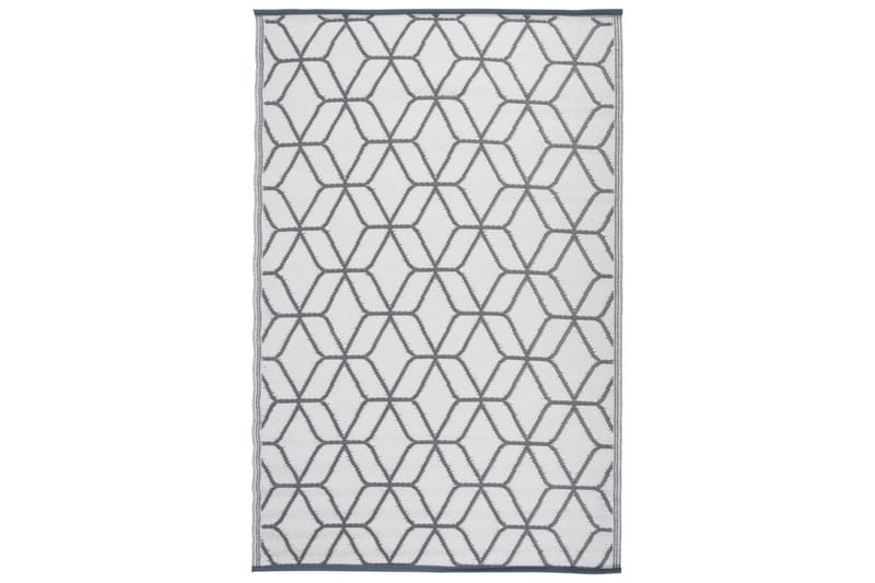 Esschert Design Uteteppe grafikk 180x121 cm grå og hvit - Utendørs tepper