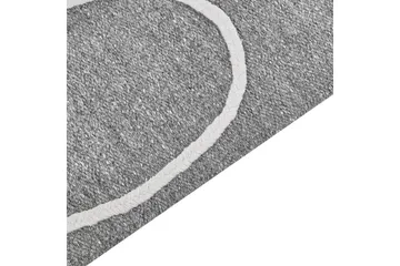 Flatvevd Yavu - Grå, hvit, 80x150 cm - Tekstiler & tepper - Teppe & matte - Utendørs tepper