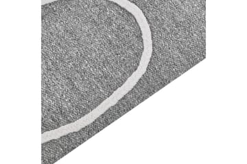 Flatvevd Yavu - Grå, hvit, 80x150 cm - Tekstiler & tepper - Teppe & matte - Utendørs tepper