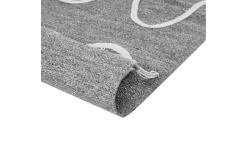 Flatvevd Yavu - Grå, hvit, 80x150 cm - Tekstiler & tepper - Teppe & matte - Utendørs tepper