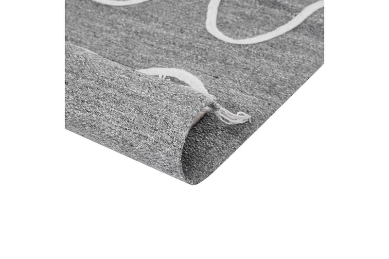 Flatvevd Yavu - Grå, hvit, 80x150 cm - Tekstiler & tepper - Teppe & matte - Utendørs tepper