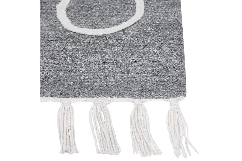Flatvevd Yavu - Grå, hvit, 80x150 cm - Tekstiler & tepper - Teppe & matte - Utendørs tepper