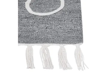 Flatvevd Yavu - Grå, hvit, 80x150 cm - Tekstiler & tepper - Teppe & matte - Utendørs tepper