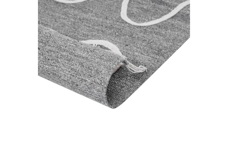 Flatvevd Yavu - Grå, hvit, 80x150 cm - Tekstiler & tepper - Teppe & matte - Utendørs tepper