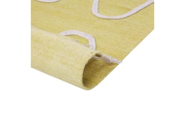 Flatvevd Yavu - Gul, 140x200 cm - Tekstiler & tepper - Teppe & matte - Utendørs tepper