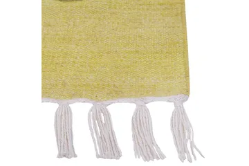 Flatvevd Yavu - Gul, 140x200 cm - Tekstiler & tepper - Teppe & matte - Utendørs tepper