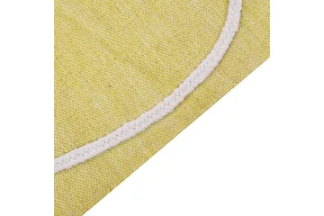 Flatvevd Yavu - Gul, 140x200 cm - Tekstiler & tepper - Teppe & matte - Utendørs tepper