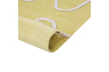 Flatvevd Yavu - Gul, 140x200 cm - Tekstiler & tepper - Teppe & matte - Utendørs tepper