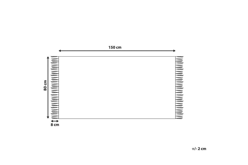 Flatvevd Yavu - Gul, 80x150 cm - Tekstiler & tepper - Teppe & matte - Utendørs tepper