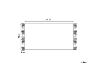 Flatvevd Yavu - Gul, 80x150 cm - Tekstiler & tepper - Teppe & matte - Utendørs tepper