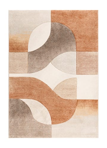 Maskinvevd teppe KM Home Brilliance Shape 140x200 cm Rust - rust - Tekstiler & tepper - Teppe & matte - Utendørs tepper - Plasttepper