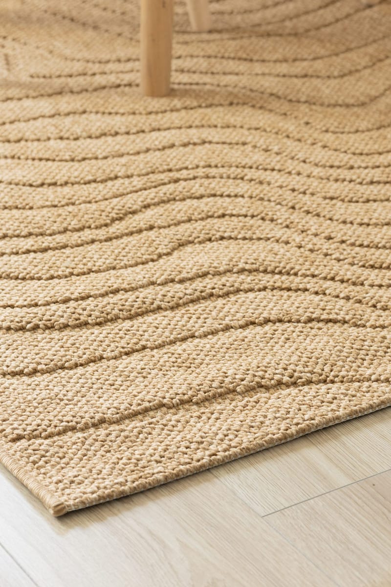 Maskinvevd teppe KM Home Capri Modern 240x340 cm Jute - jute - Tekstiler & tepper - Teppe & matte - Utendørs tepper